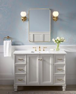 Kohler Orime Rectangular Framed Mirror 24x36. Gold. New In Box. 2 Available 