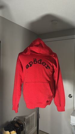 Sp5der Rhinestone Hoodie ā Red (S)