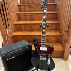 Squier Offset Paranormal Telecaster (Brand New) W/ Crate GTD15R Amp 