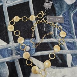 Olivia & Kate New York Gold-toned metal belt size S/M