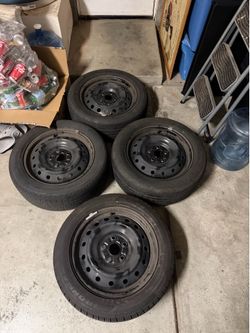 Steel rims and tires