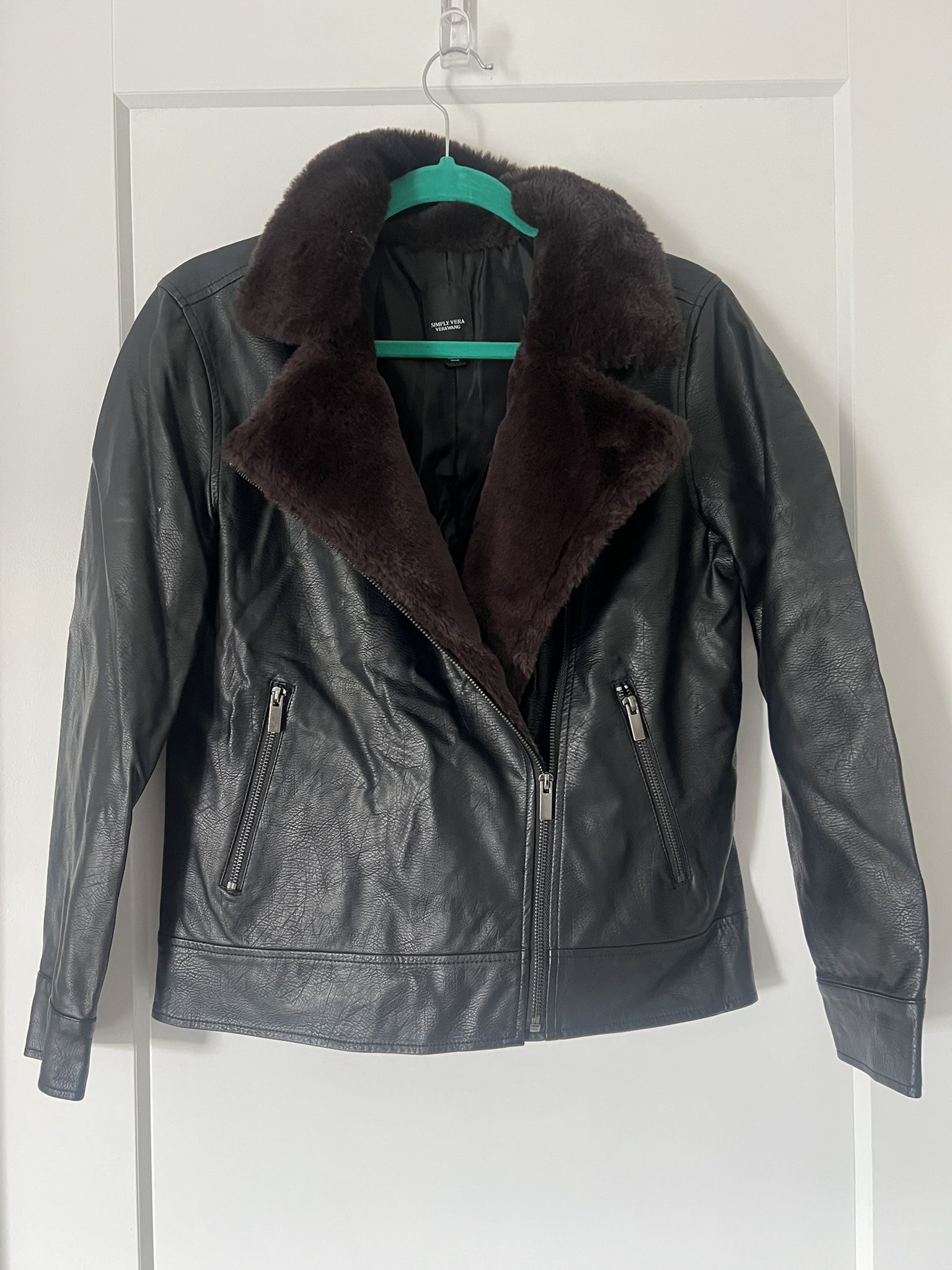 Small Faux Leather Jacket 