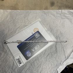 4MM VVS Moissanite Tennis Bracelet In Silver Size 7.5”