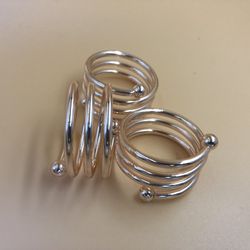 Spiral Gold Napkin Ring Holders (Napkins Available Separately)