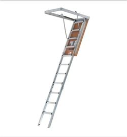 7.8 ft. - 10.3 ft. Ceiling Height Aluminum Attic Ladder(22.5 in. x 54 in. Rough Opening) 375 lbs. Type IAA Load Capacity