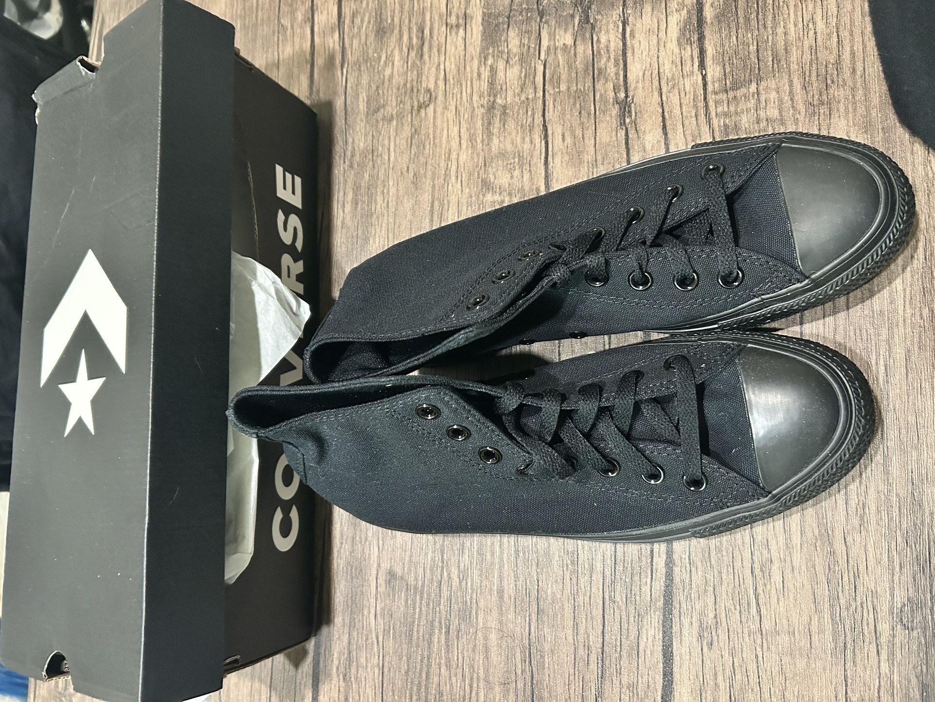 Converse High Top Black Size 7 In Men 9 In Women Unisex!