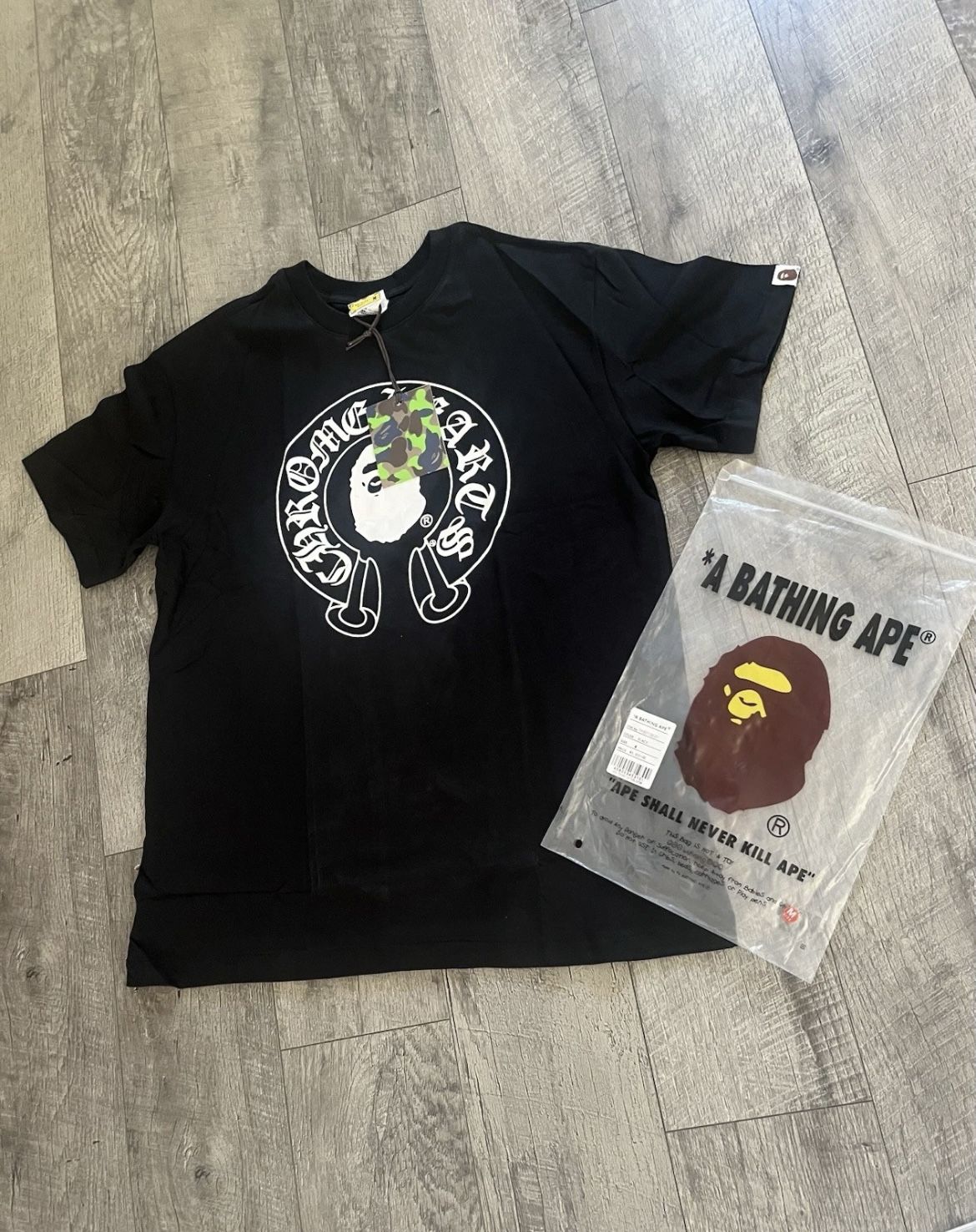 Chrome heart X Bape shirt