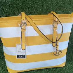 Yellow Tote W/ Matching Wallet