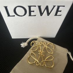 Loewe Gold logo Brooch 