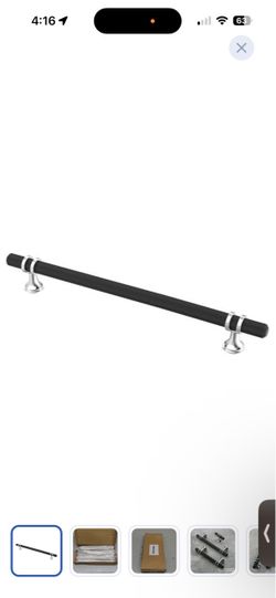 Black and Chrome Cabinet Pull Handle