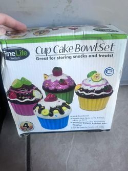 Fine Life Products Cupcake Bowl Set of 4