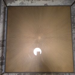 Glass + Copper Coffee Table