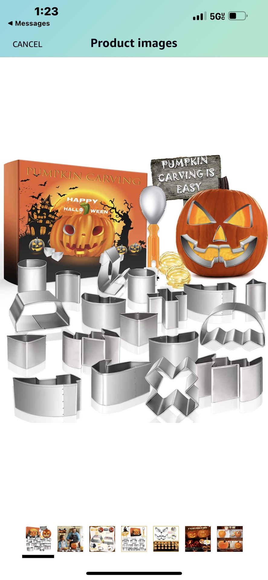 21pcs Pumpkin Carving Kit with Lights, Thicker and Higher Stainless Steel Pumpkin Carving Tools, Safe Pumpkin Carving Stencils Tools, Easy Made Pumpki