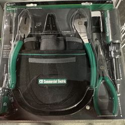 Commercial Electric Electrician's Tool Set (7-Piece) with Pouch