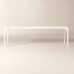 Cb2 Aqua Virgo 100" Rectangular White Dining Table