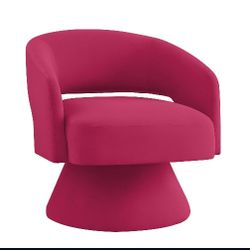 Modern Swivel Barrel Chair, Upholstered Velvet Round Accent Chairs,360 Degree Comfy Swivel Chair with Open Backrest, Single Chair Armchair for Living 