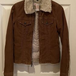 Abercrombie & Fitch Sherpa Cordroy zipper jacket-XS