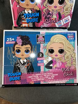 Lol Surprise OMG Movie Magic 2 Pack Fashion Dolls - Tough Dude & Pink Chick