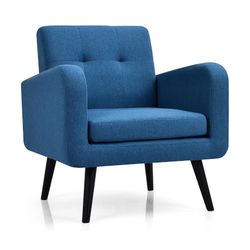 Mid Century Accent Chair Fabric Arm Chair Single Sofa