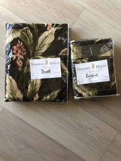 Hawaiian House Luxury King Duvet & Bedsirt, New