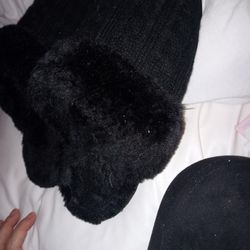 Women's Black Slippers Size  9 