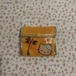 Hello Kitty hibiscus yellow wallet 
