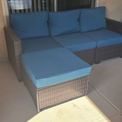 Rattan Sofa With Chaise