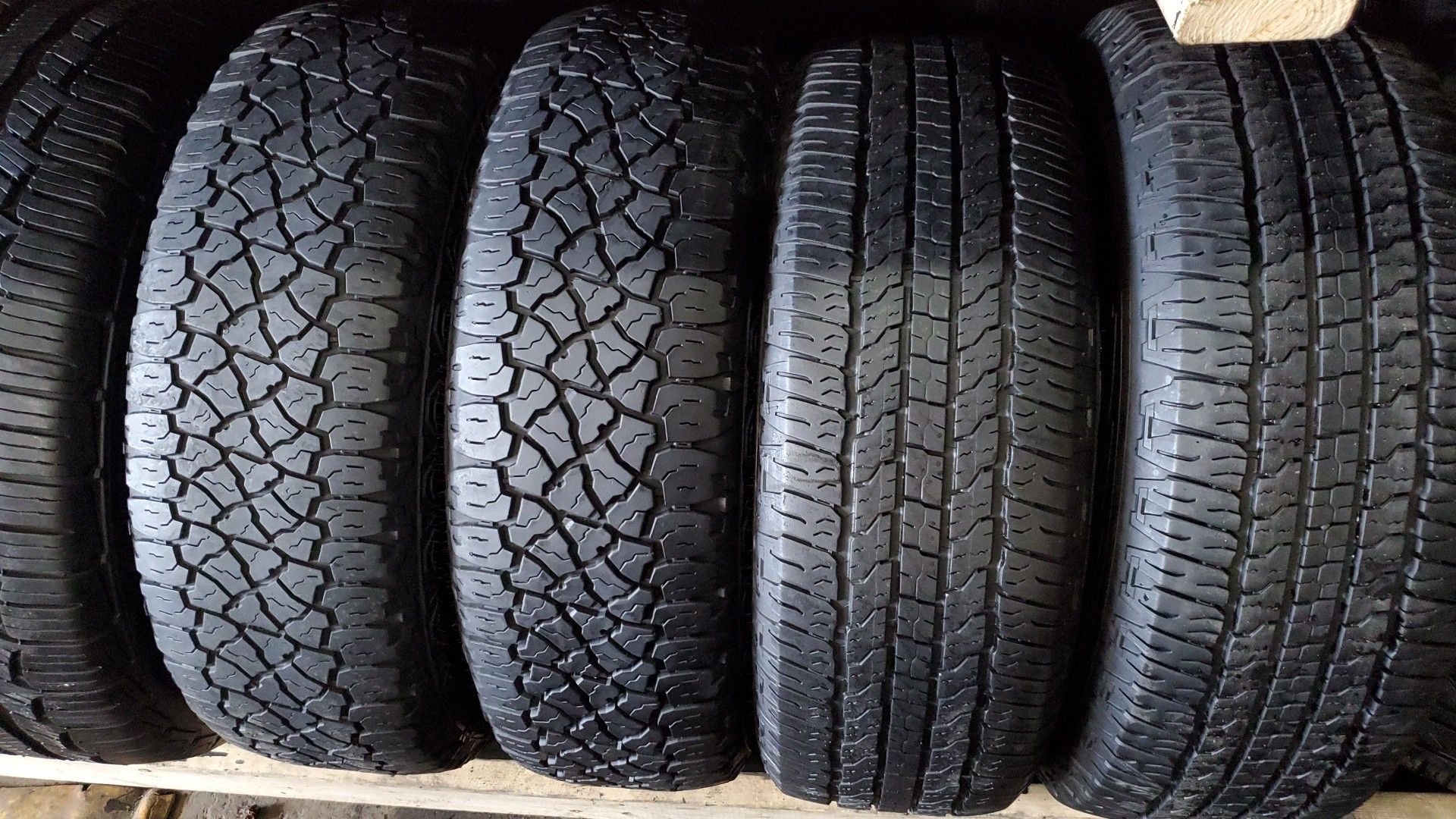 Four good set of slightly use tires for sale 265/70/17
