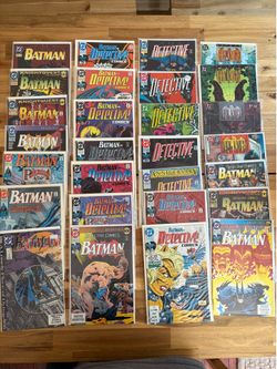 Batman Comic Books 28 Issue Lot, 1990s, DC Comics