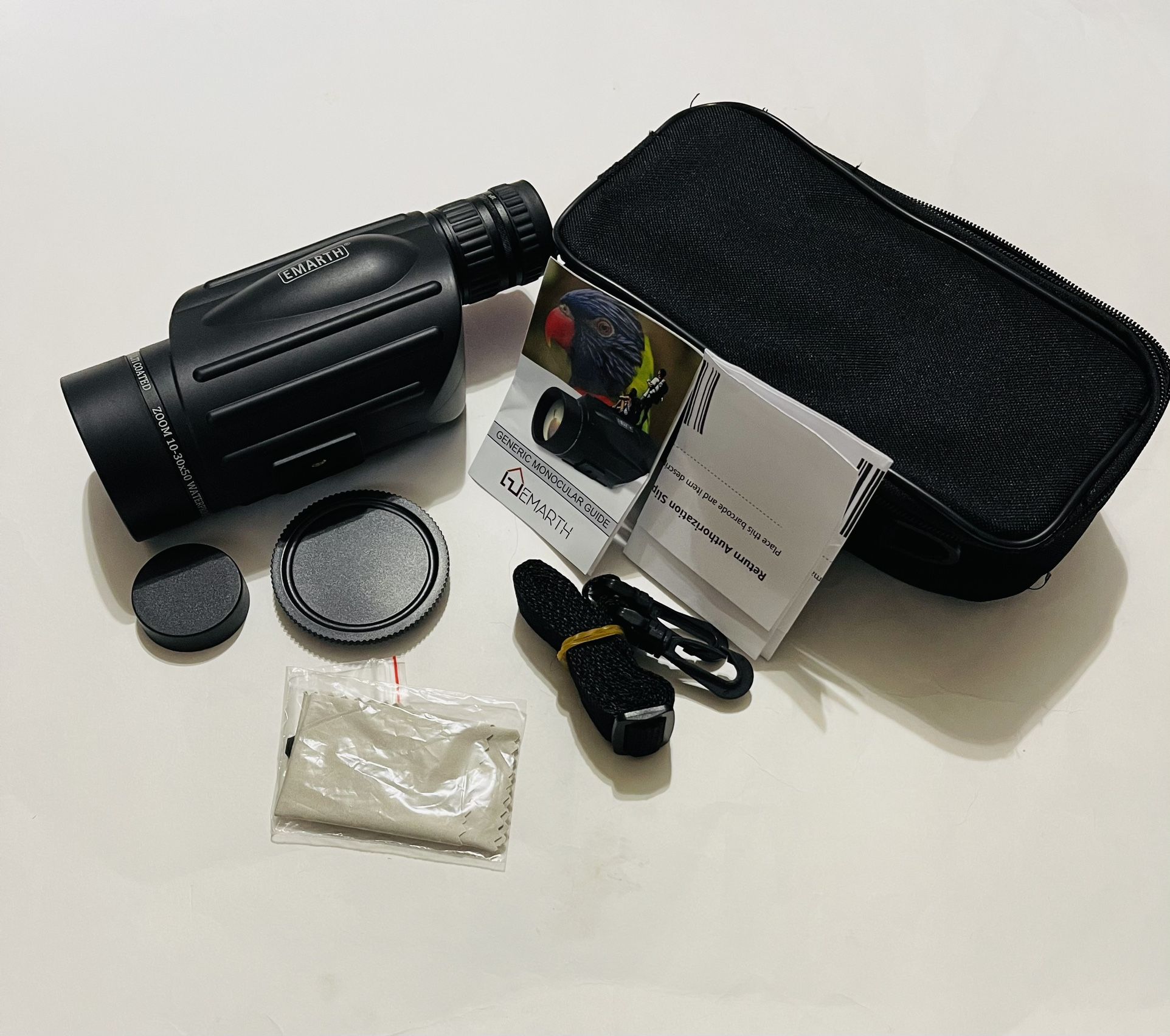 Emarth High Power 10-30X50 Zoom Monocular Telescope BAK4 Prism Waterproof Fog