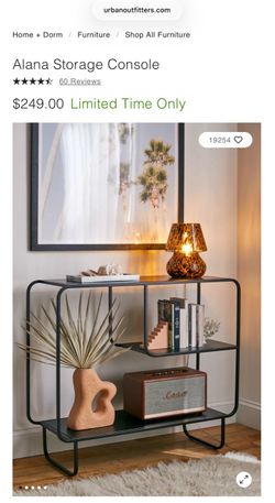 Alana Storage Console/ Metal Display Shelf