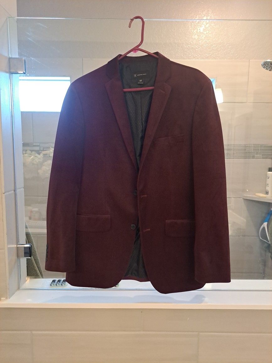 Burgundy swayed men's sports coat