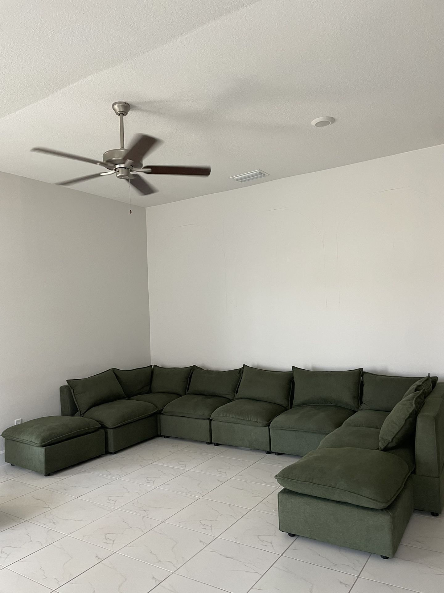 Sectional Sofa — Green couch