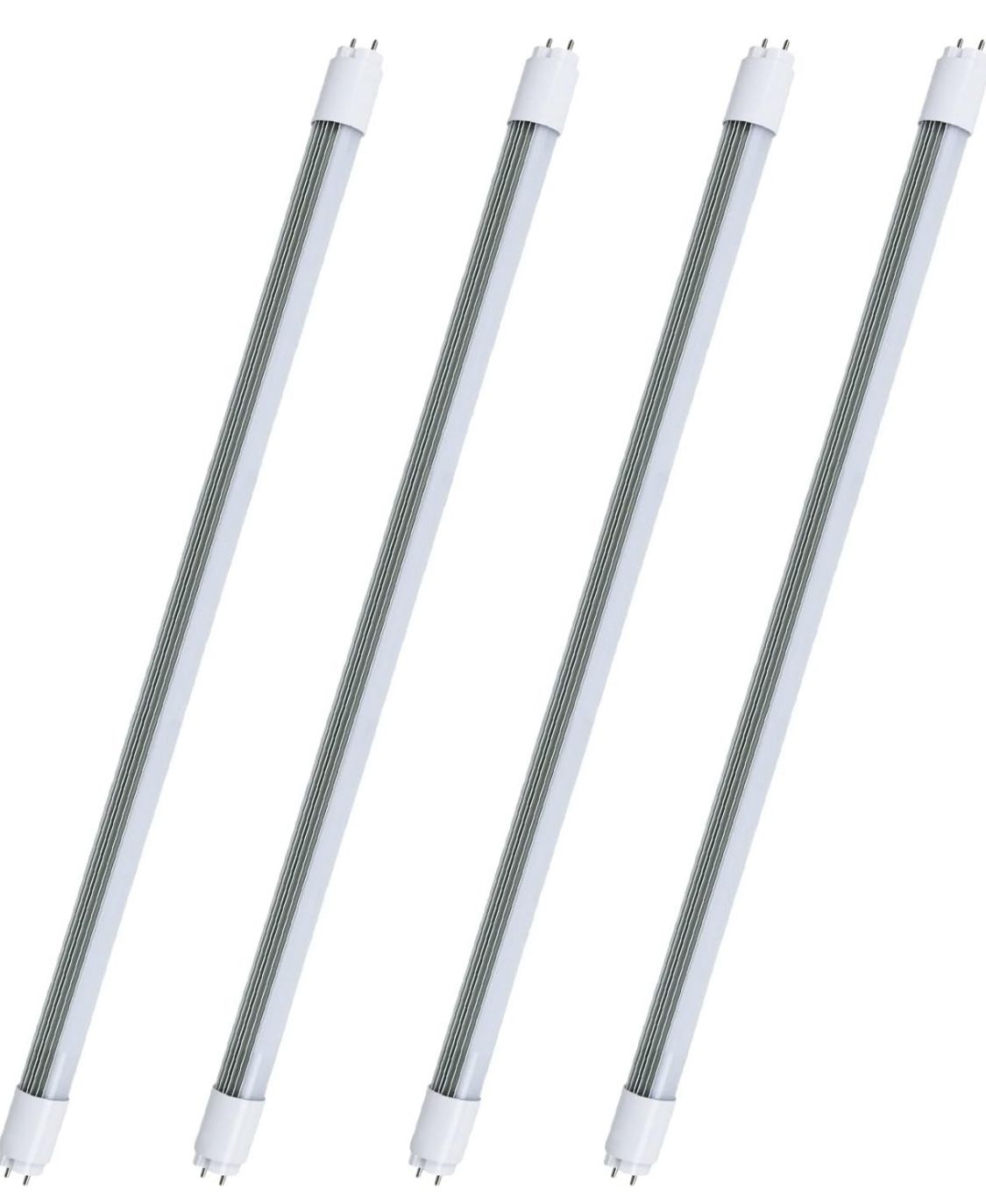 Pack of 4 - LED 6000K-6500K White Tube Light Bulbs - 4’ Long w/G13 Base