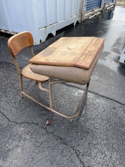 Mid century modern atomic school desk project piece