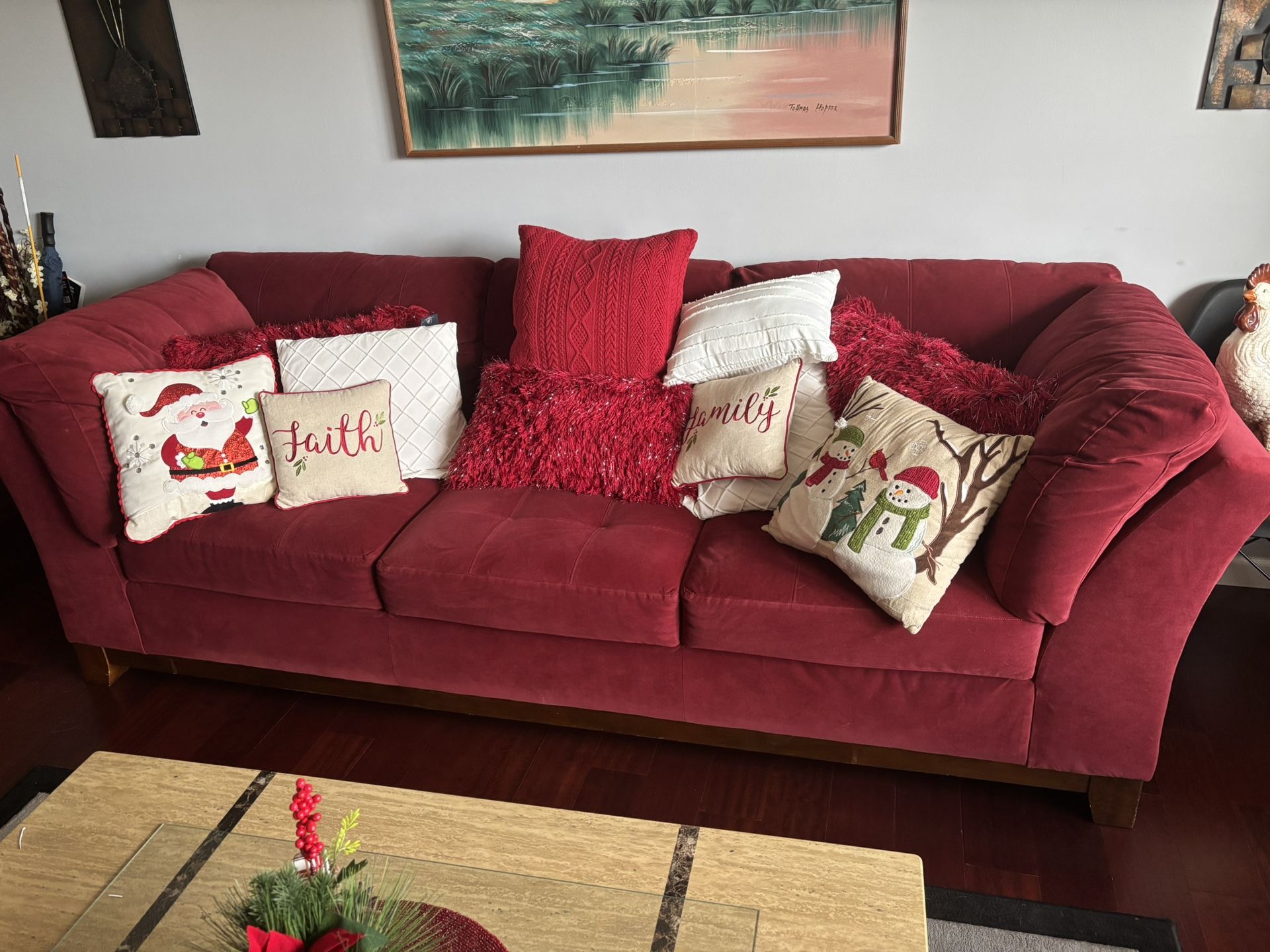 Red Sofa Couch 