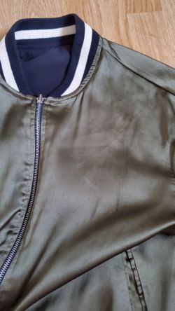Zara satin cheap bomber jacket