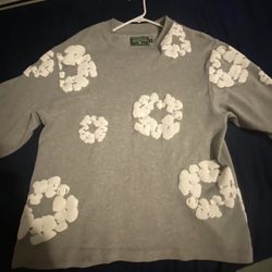 Grey & White Denim Tears Shirt