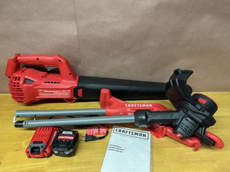 CRAFTSMAN V2O 20v 200-CFM  90-MPH Cordless Battery Handheld Leaf Blower & 10in Straight Shaft String Trimmer