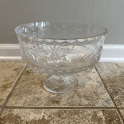 Gorham Chantilly Large Centerpiece Crystal Bowl 