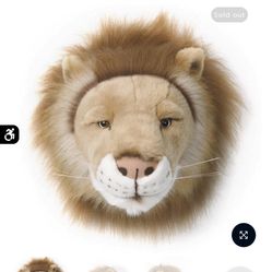 Lion’s Stuffed Head Nursery Decoration 