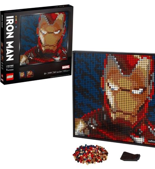 Lego Marvel Ironman Portrait Art 31199