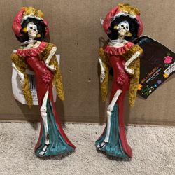 Dia De Los Muertos Ladys Figurine Collectible Set