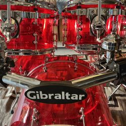 Red Glass Drum Set 