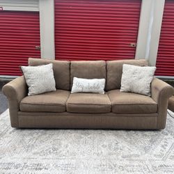 FREE DELIVERY | Brown 3-Seater Couch – Clean, Cozy, Affordable!