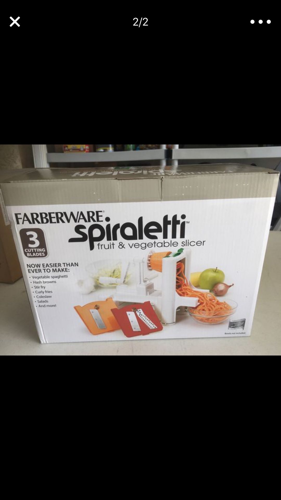 Farberware Spiraletti Fruit and Vegetable Slicer 3 cutting Blades