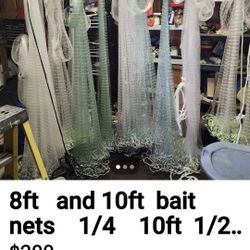 Mullet And Bait Nets Price Depends On The Net  Call Ernie (contact info removed). 