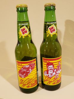 Dale Earnhardt Sundrop soda bottles 1990 WINSTON Cup CHAMPION Series #5 & 1991 WINSTON Cup CHAMPION Series #6