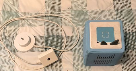Blue Tonie box and charging station