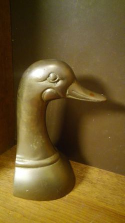 Brass vintage duck/goose bookend
